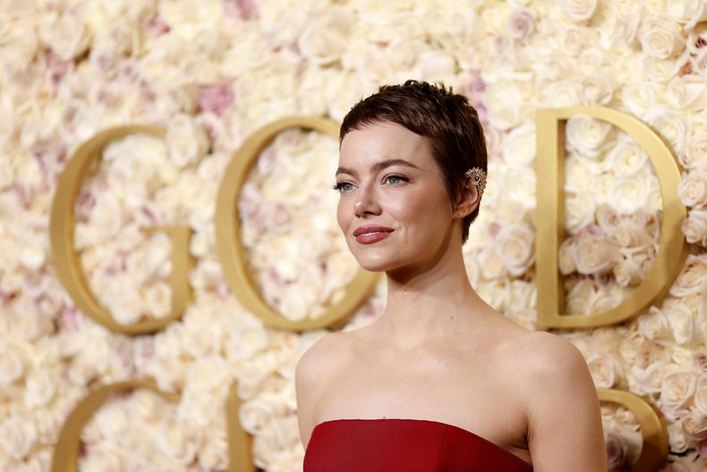 Emma Stone estrenó su corte pixie en los Globos de Oro