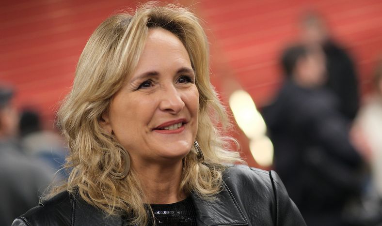 Laura Raffo durante un evento del Partido Nacional