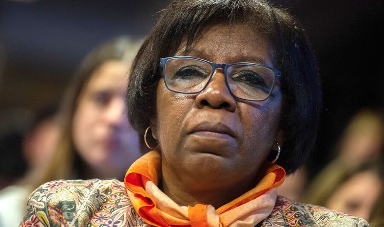 Gloria Rodríguez, durante una actividad en el anexo del Palacio Legislativo por el Día Mundial contra la trata de personas, en 2019. Foto: Santiago Mazzarovich