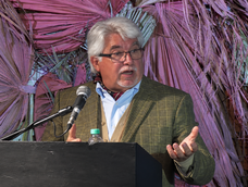 El coordinador general de la Comisión Ejecutiva Interministerial para Asuntos de Riego (Ceiar), Tabaré Aguerre, durante su presentación en la Rural del Prado.