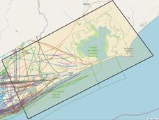 Mapa que muestra el tráfico aéreo no controlado sobre las áreas protegidas de las lagunas Garzón y de Rocha entre octubre de 2025 y marzo de 2026. Mapa que muestra el tráfico aéreo no controlado sobre las áreas protegidas de las lagunas Garzón y de Rocha entre octubre de 2025 y marzo de 2026.