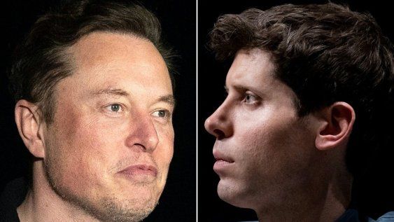 Elon Musk y Sam Altman. Elon Musk y Sam Altman.