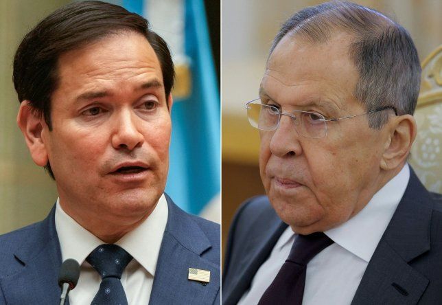 &nbsp;El secretario de Estado de Estados Unidos, Marco Rubio, y el canciller ruso, Sergéi Lavrov.