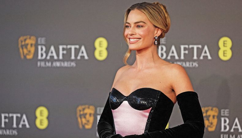 A diferencia de los Oscar, Margot Robbie sí estuvo nominada por su papel en Barbie en los Premios Bafta 2024. AFP