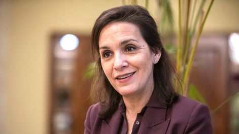 Cristina Lobillo, en el Hotel Radisson Victoria Plaza en Montevideo. Foto: Mauricio Zina, adhocFOTOS