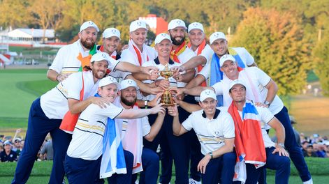 El equipo de Europa, ganador de la Ryder Cup. El equipo de Europa, ganador de la Ryder Cup.