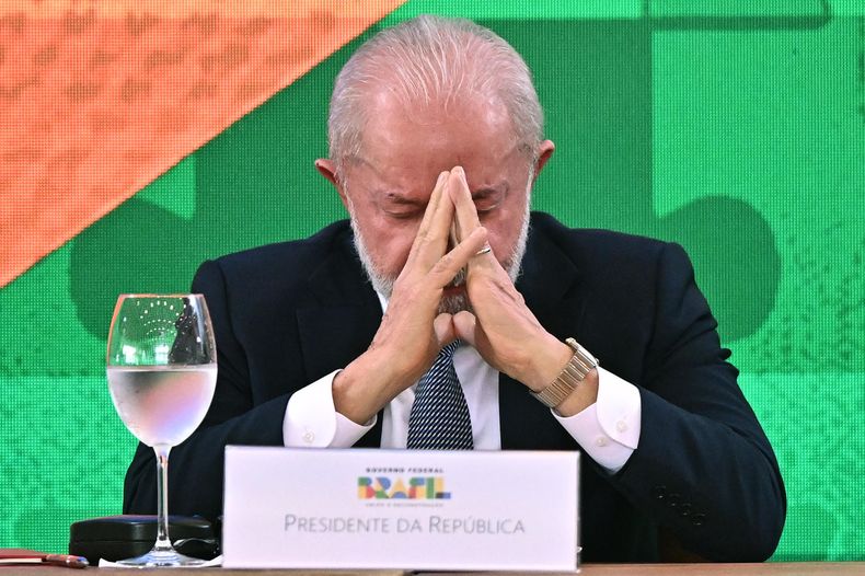 El presidente de Brasil, Luiz Inácio Lula da Silva, durante la V reunión plenaria del Consejo para el Desarrollo Económico y Social Sostenible en el Palacio del Itamaraty, en Brasilia