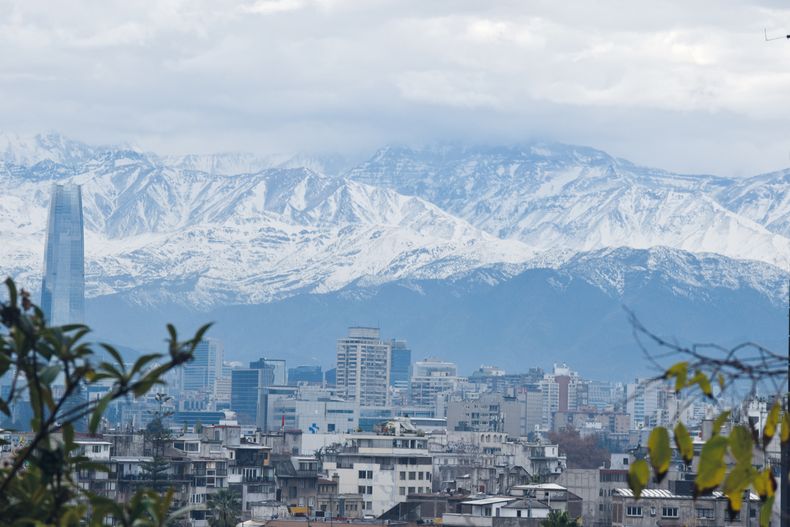 Vista de Santiago desde el Cerro Santa Lucía