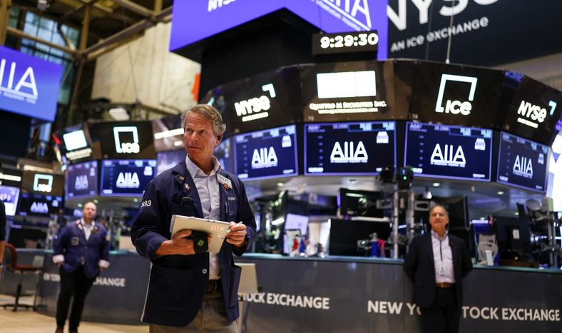 La rueda de la Bolsa de Nueva York, en Wall Street.