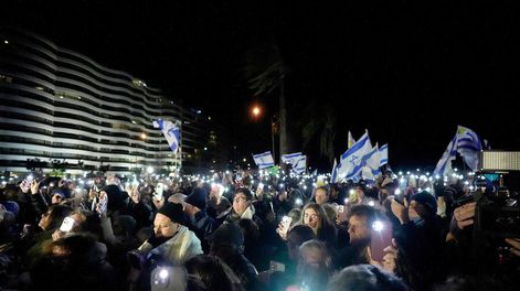 Acto en respaldo a Israel en Kibón el 11 de octubre&nbsp;