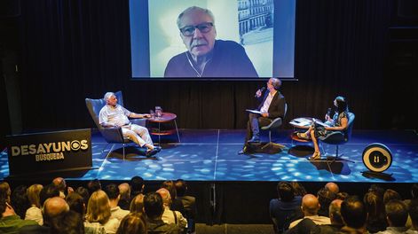 Canessa y Vierci desde España por Zoom fueron los entrevistados de Búsqueda. Fotos: Mauricio Rodríguez / Galería