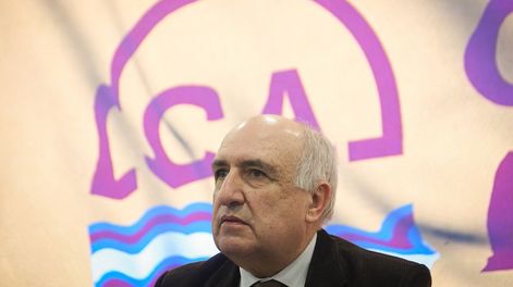 Guillermo Domenech, durante la presentación del programa de gobierno de Cabildo Abierto el 27 de agosto  