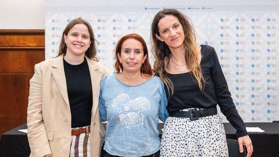 Directora de la Biblioteca Nacional Rocío Schiappapietra, directora nacional de Cultura María Eugenia Vidal y coordinadora del Instituto Nacional de Letras Valeria Tanco. &nbsp;