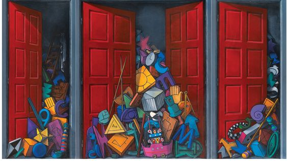 Gran entropía (tríptico), 1989. Acrílico sobre tela Gran entropía (tríptico), 1989. Acrílico sobre tela