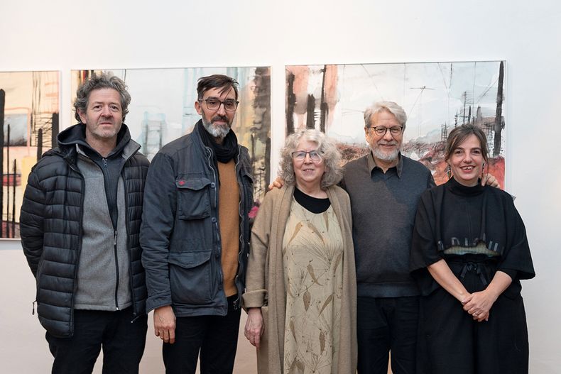 De ‘La sombra de la nube’: montajista Pablo Silva, diseño de proyección Lucas Carrier, artista Lala Severi, músico Leonardo Croatto y curadora Macarena Montañez