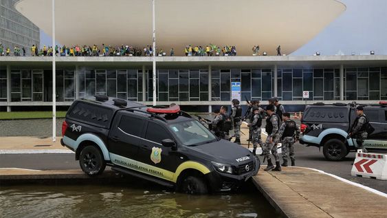 Disturbios en Brasilia. Foto: AFP