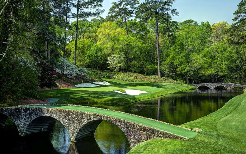 Vista del hoyo 12 del Augusta National