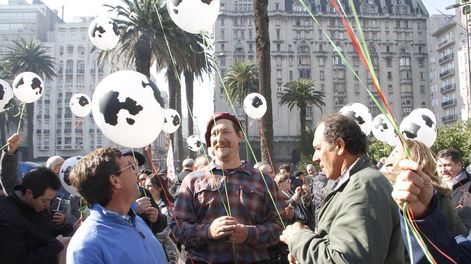 imagen de Pese a sus divisiones, los tamberos se movilizaron en reclamo de un mejor precio de la leche y el pago de la deuda venezolana