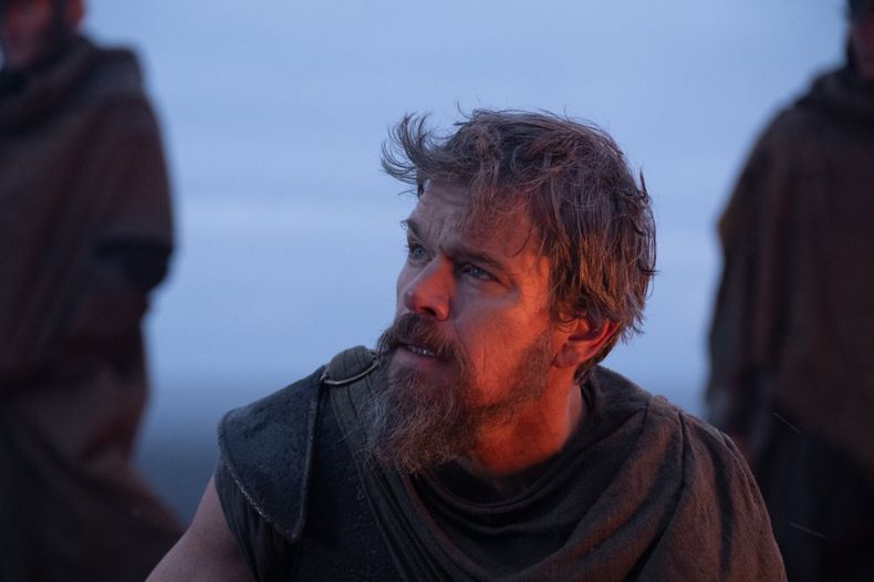 Matt Damon como Odiseo en La odisea.