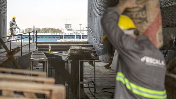 El estadio está siendo reformado para recibir partidos internacionales. Fotos: Nicolás Garrido / Búsqueda El estadio está siendo reformado para recibir partidos internacionales. Fotos: Nicolás Garrido / Búsqueda