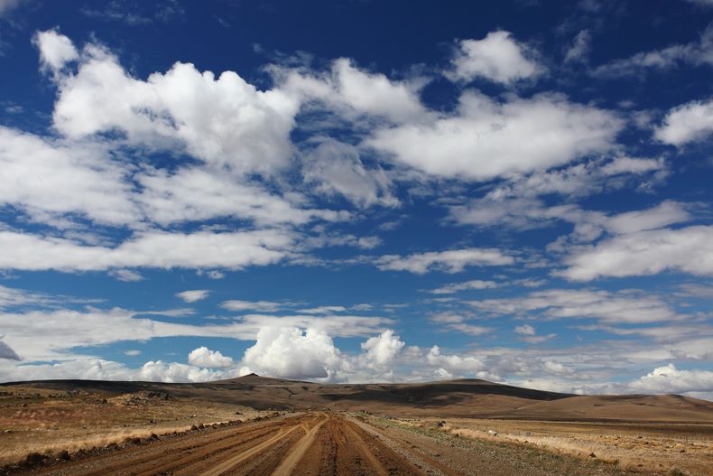 Carratera en la Patagonia.
