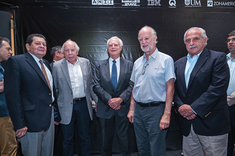 Isidoro Hodara, Gabriel Rozman, Orlando Dovat, Alfredo Halm y Alberto Fossati