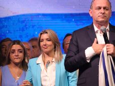 Álvaro Delgado y Valeria Ripoll en la noche del balotaje. Álvaro Delgado y Valeria Ripoll en la noche del balotaje.