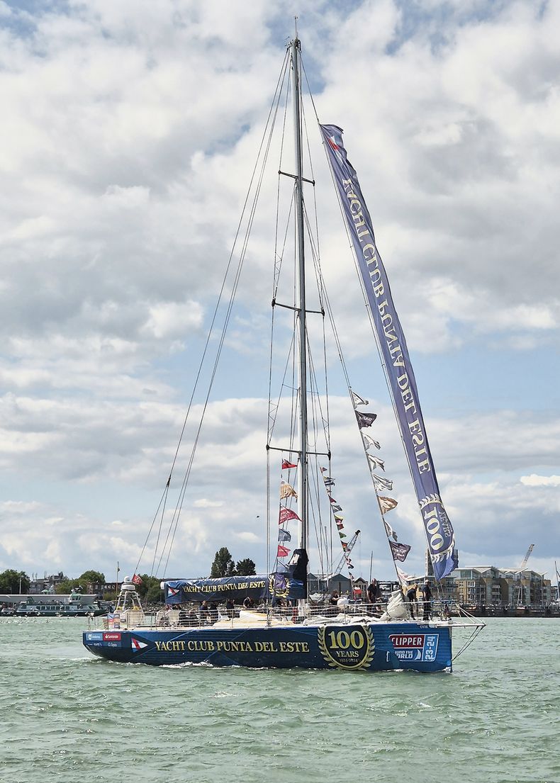 El velero del Yacht Club Punta del Este liderado por su capitán Fernando Nano Antía finalizó la Clipper Round The World Yatch Race en Portsmouth