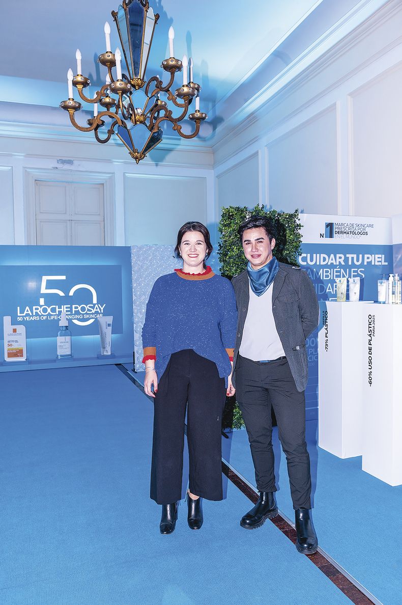 Gerenta de Relaciones Médicas de L’Oreal Belleza Dermatológica Annouk Horion y Martín Mastandrea