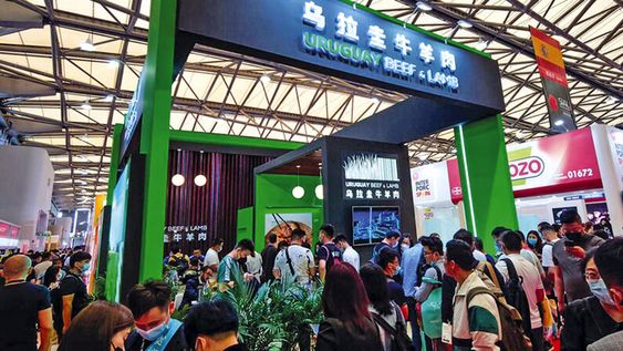 Stand de Uruguay en la edición 2021 de SIAL China. Foto: INAC Stand de Uruguay en la edición 2021 de SIAL China. Foto: INAC