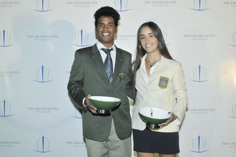 imagen de Sofía García Austt y el brasileño Herick Machado fueron los ganadores de la Copa de Oro en el Cantegril Country Club