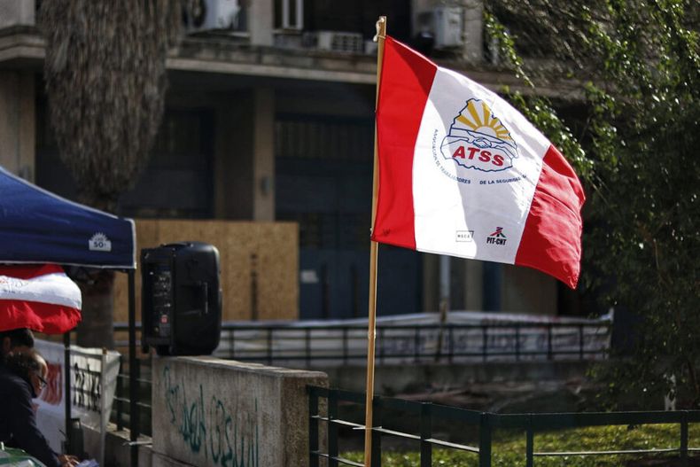 Una movilización de ATSS en la explanada del BPS