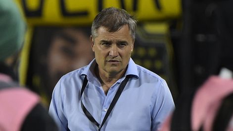 Diego Aguirre, entrenador de Peñarol, durante un partido de la Copa Libertadores 2024