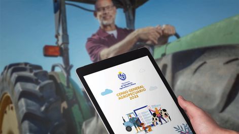 Las autoridades del MGAP al presentar, el año pasado, los avances del Censo Agropecuario. Foto:MAGP