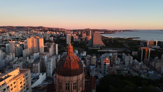 Imagen aérea de Porto Alegre, capital de Río Grande del Sur.&nbsp;