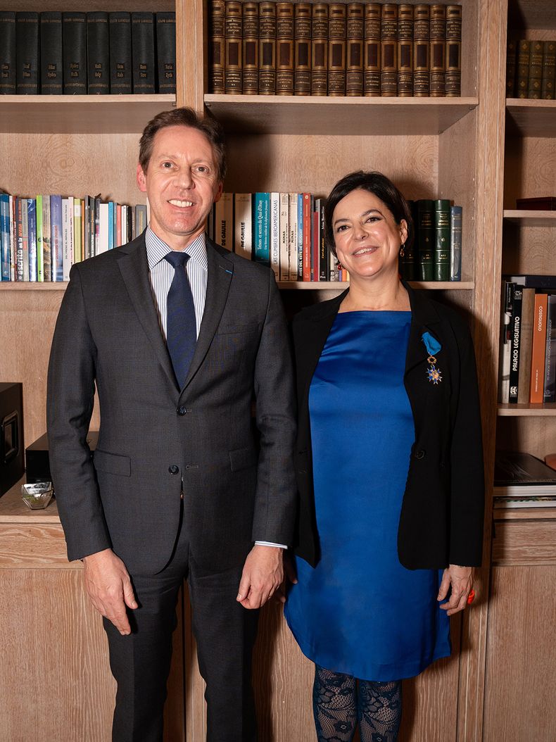 El embajador de Francia Jean-Paul Seytre y María Lorente