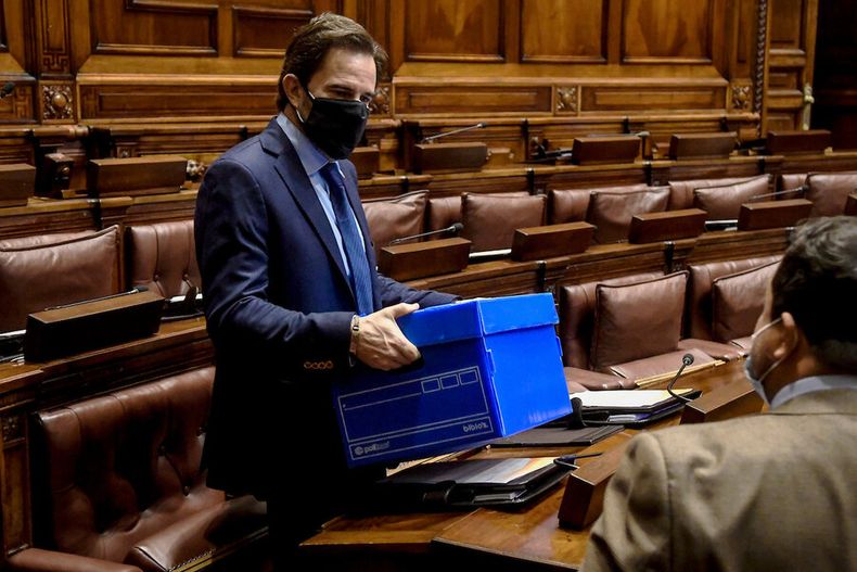 Germán Cardoso durante la sesión en Cámara de Diputados en el Palacio Legislativo en Montevideo. Foto: Javier Calvelo / adhocFOTOS