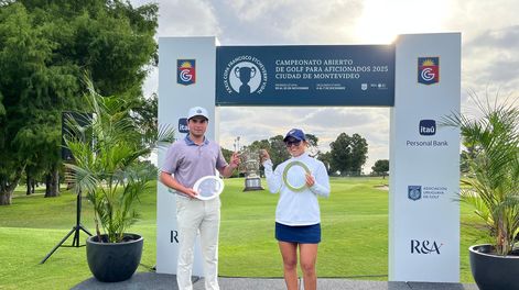 Luca Gallingani y Agustina Gómez en el Abierto Ciudad de Montevideo
