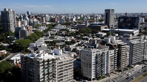 Vista aérea de Montevideo.