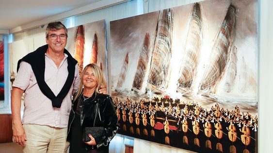 Los artistas Adolfo Sayago y Micaela Núñez. Los artistas Adolfo Sayago y Micaela Núñez.