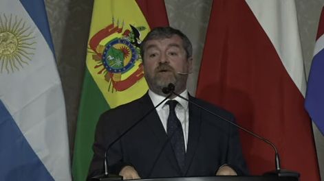 Gerardo Licandro durante la Jornadas Monetarias y Bancarias 2023
