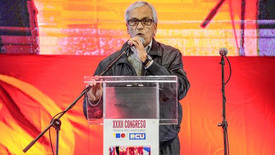 Juan Castillo, durante la inauguración del XXXII Congreso del Partido Comunista, en 2022. Juan Castillo, durante la inauguración del XXXII Congreso del Partido Comunista, en 2022.