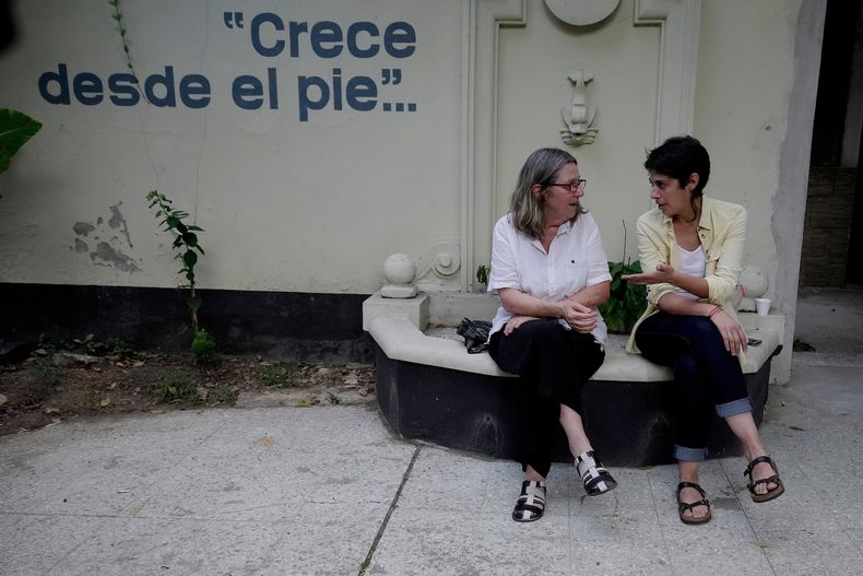 Verónica Piñeiro y Silvana Pissano, en la previa del Plenario del Frente Amplio del lunes 10 de febrero.&nbsp;