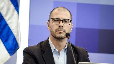 Juan Andrés Roballo durante un Consejo de Ministros abierto en Playa Pascual