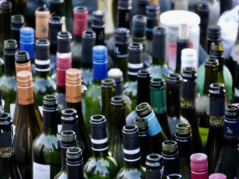 Botellas de vidrio