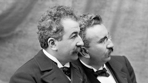 Auguste y Louis Lumière.&nbsp;