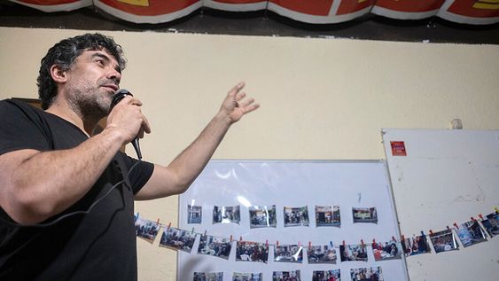 Senador Óscar Andrade el Día del Comité de Base. Foto: Pablo Vignoli / adhocFOTOS Senador Óscar Andrade el Día del Comité de Base. Foto: Pablo Vignoli / adhocFOTOS