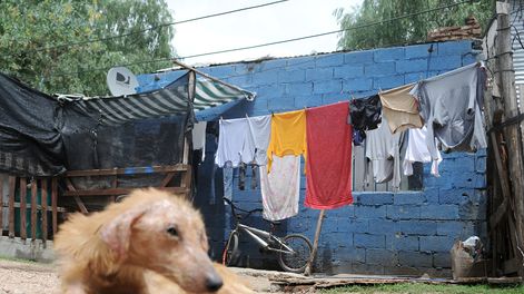 Un hogar pobre de Montevideo.