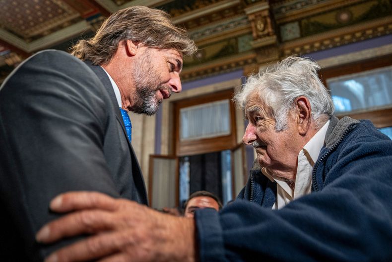 Luis Lacalle Pou y José Mujica&nbsp;