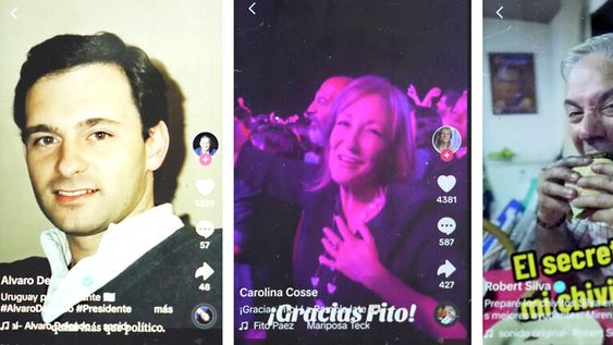 Los precandidatos exhiben un perfil más informal y cercano en sus perfiles de TikTok. Foto: Javier Calvelo / adhocFOTOS Los precandidatos exhiben un perfil más informal y cercano en sus perfiles de TikTok. Foto: Javier Calvelo / adhocFOTOS